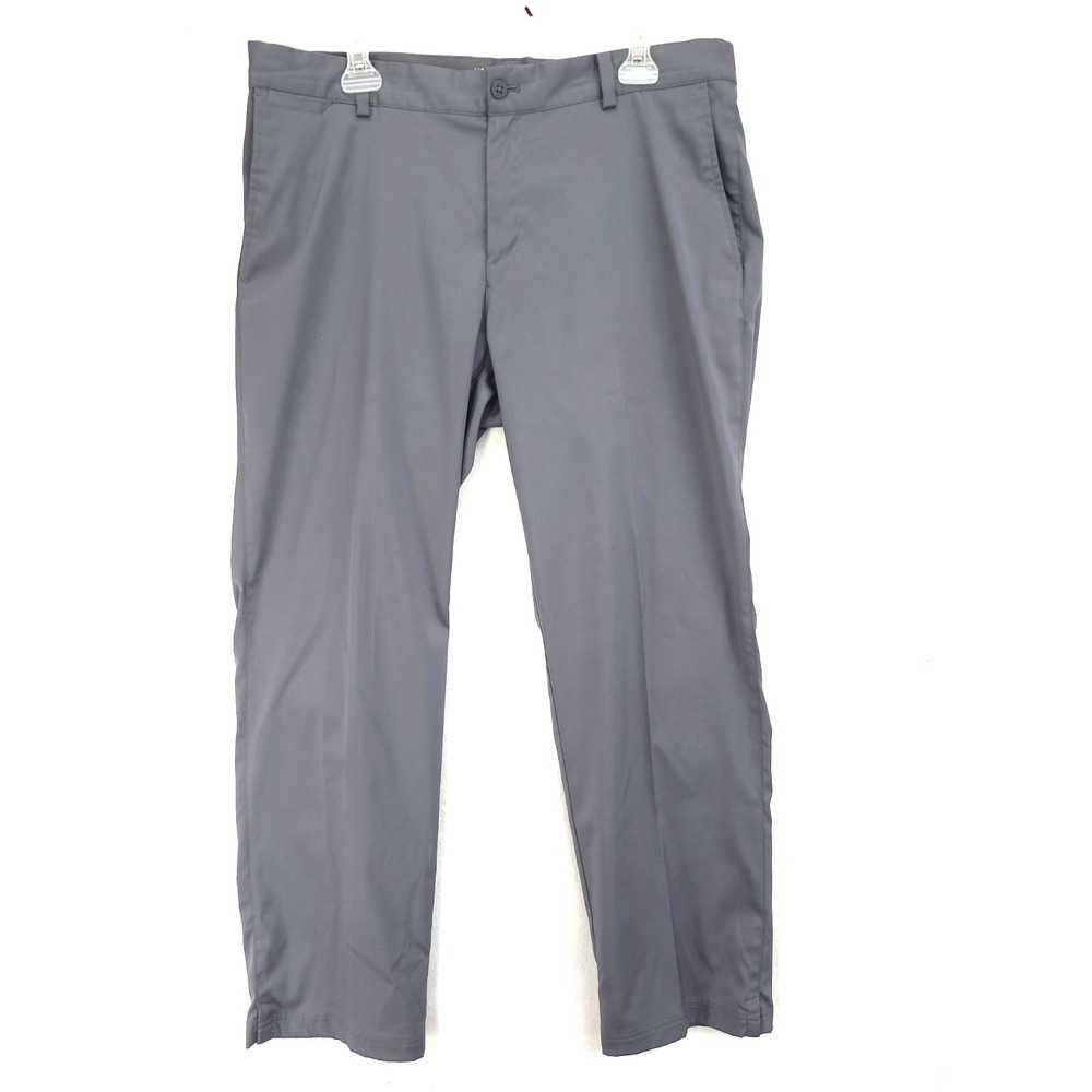 Nike Dri-FIT Mens Golf Pants Gray 35x30 Flat Front Tour Performance